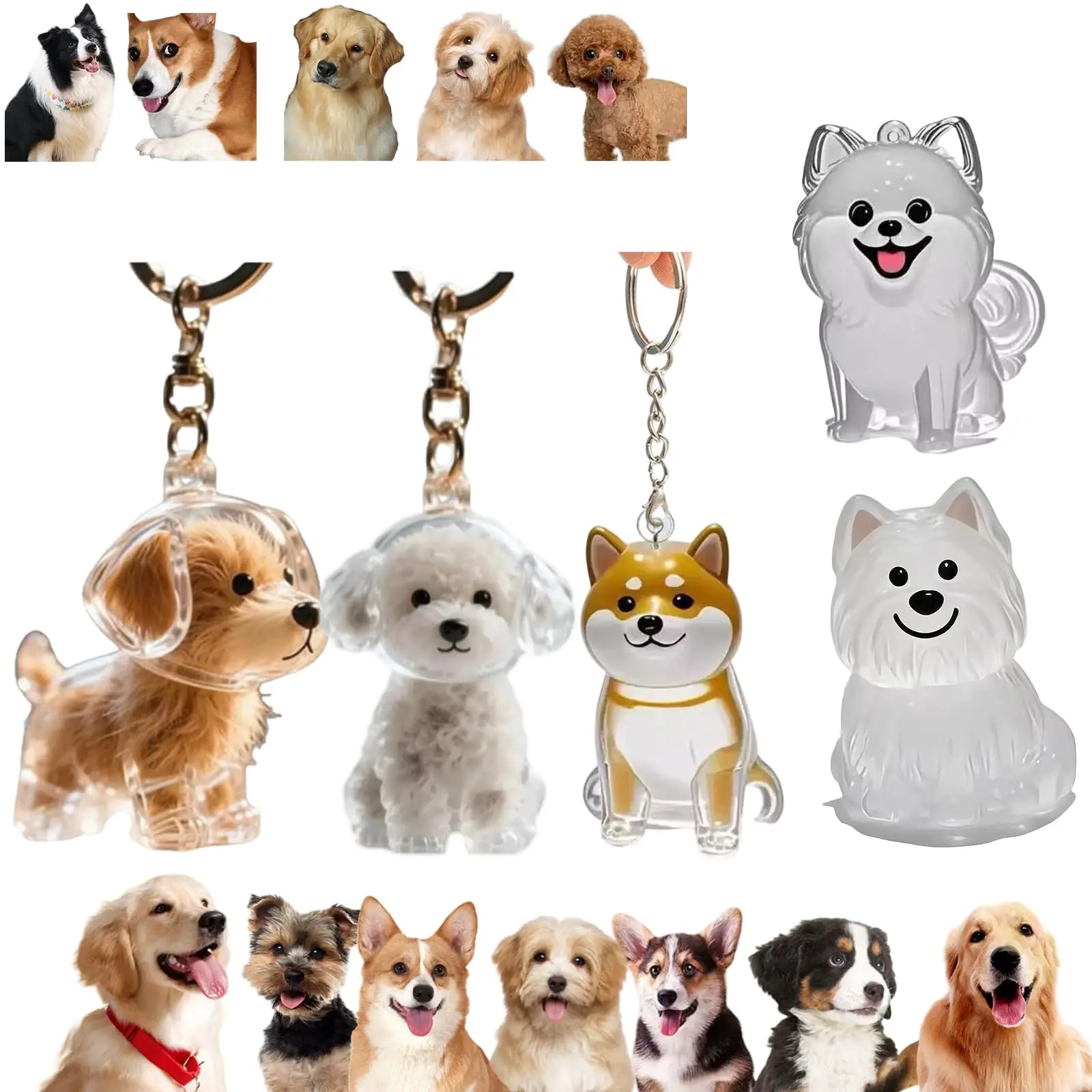 Pet Supplies Outlet - Прозрачный брелок-кулон для памяти о питомце,