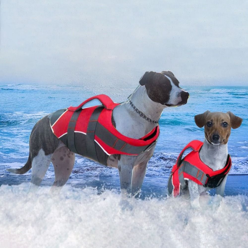 Dog Life Jacket - Светоотражающий спасательный жилет для собак: регулируемый,