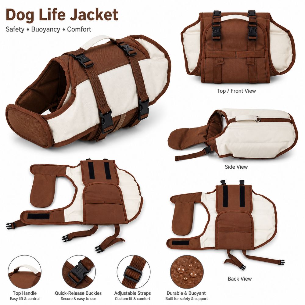 Спасательный жилет для собак с – обзор и цена Dog Life Jacket